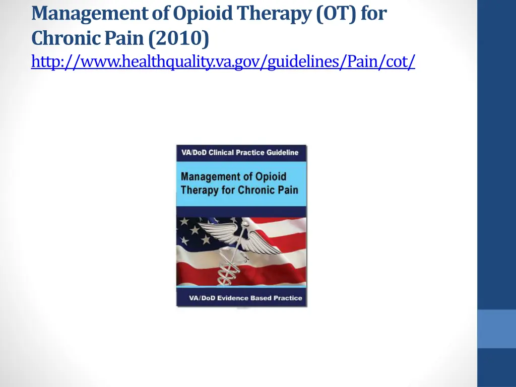 management of opioid therapy ot for chronic pain