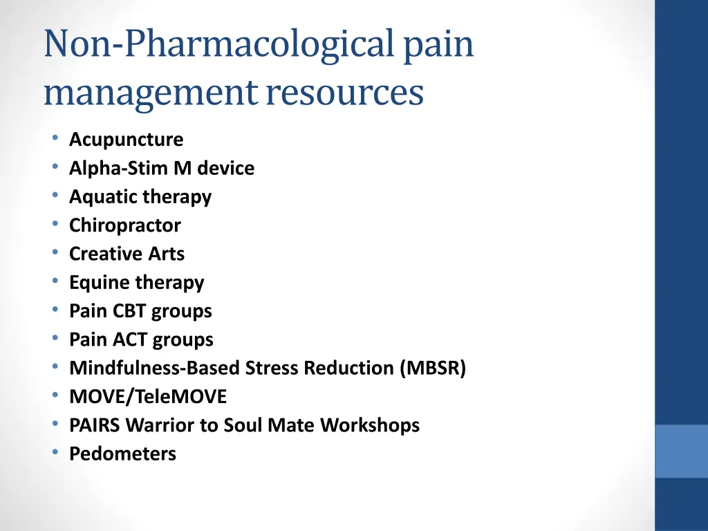 non pharmacological pain management resources 1