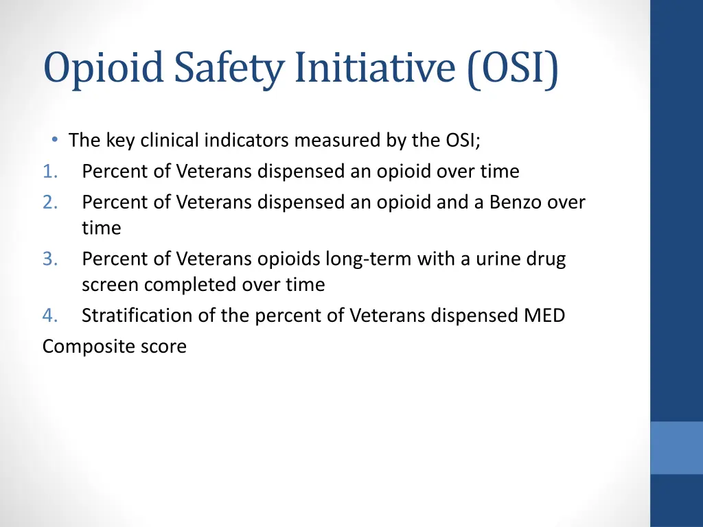 opioid safety initiative osi 1