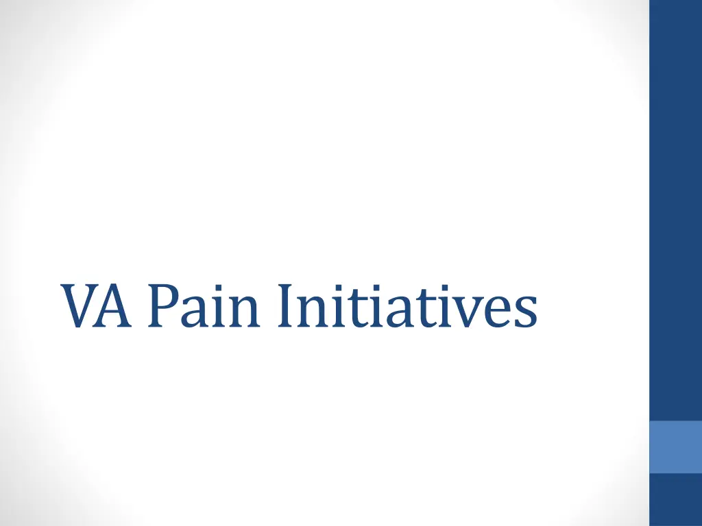 va pain initiatives