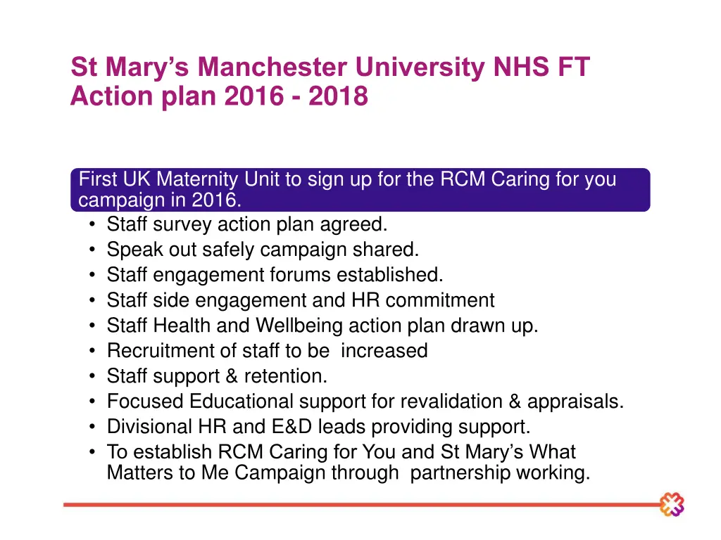 st mary s manchester university nhs ft action