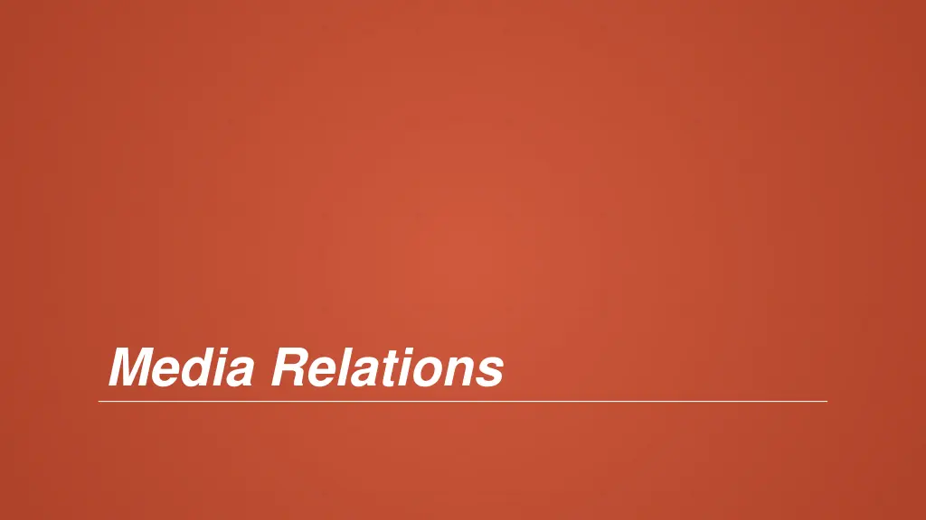 media relations