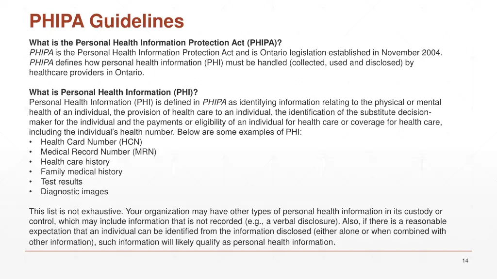 phipa guidelines 1