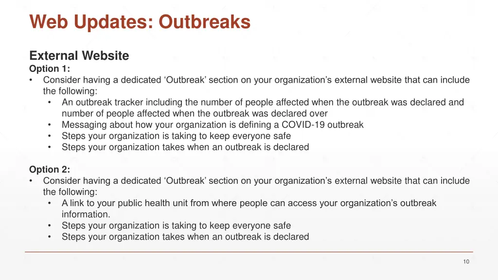 web updates outbreaks 1