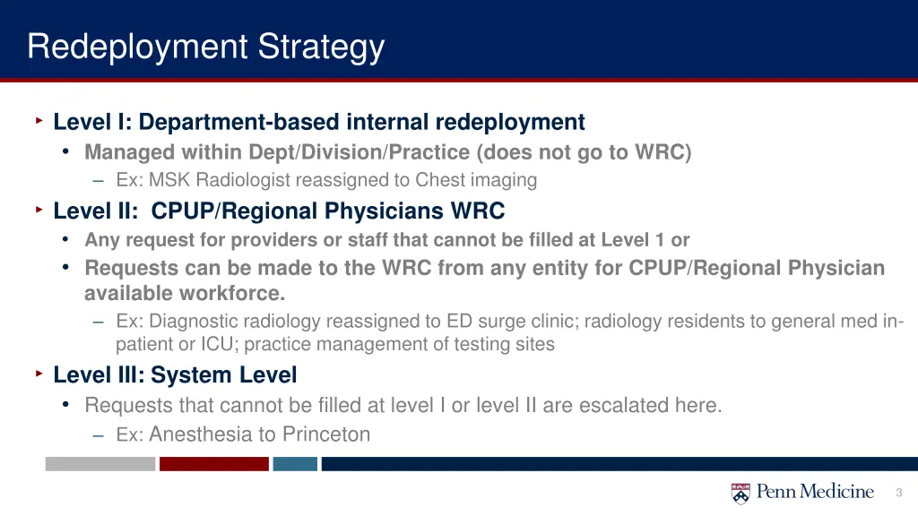 redeployment strategy