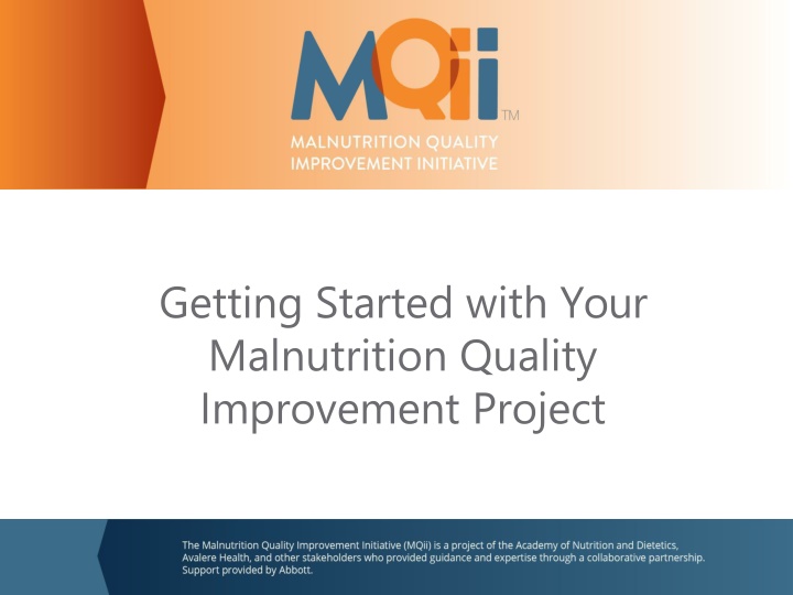 getting started with your malnutrition quality