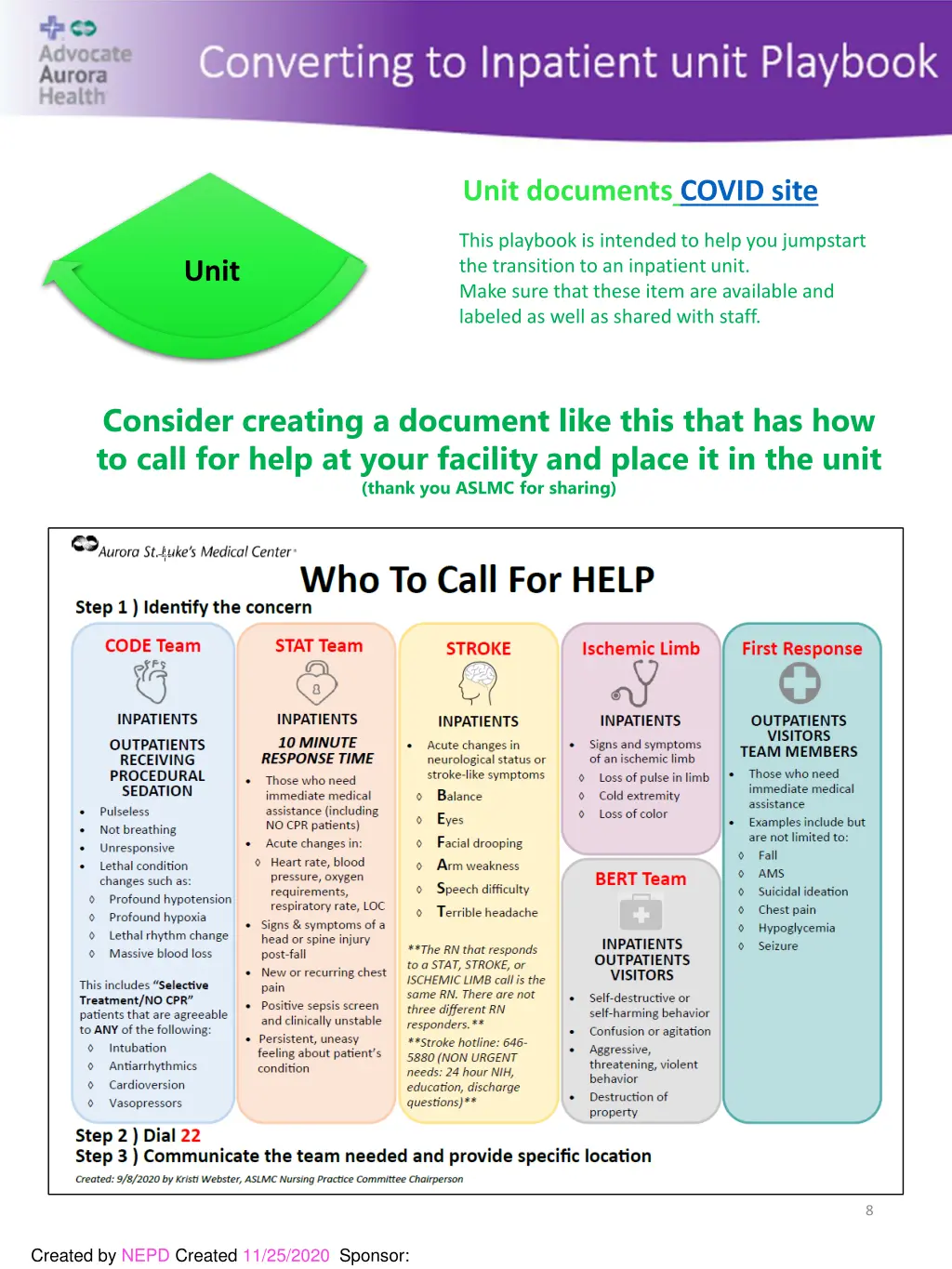 unit documents covid site 1