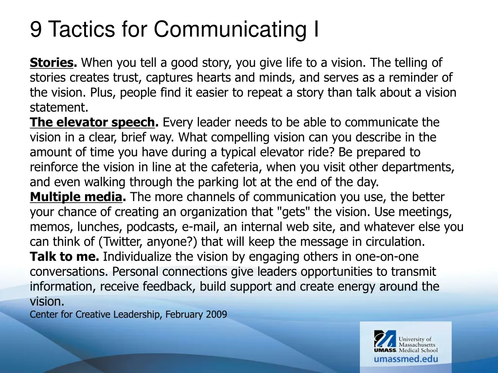 9 tactics for communicating i