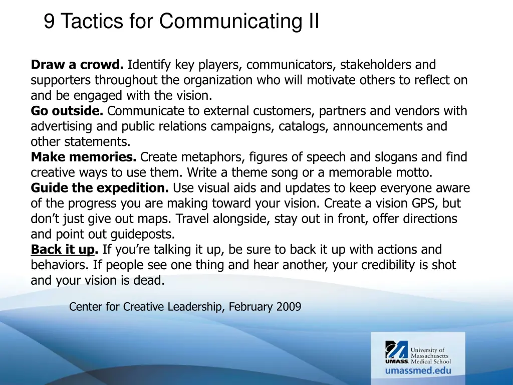 9 tactics for communicating ii