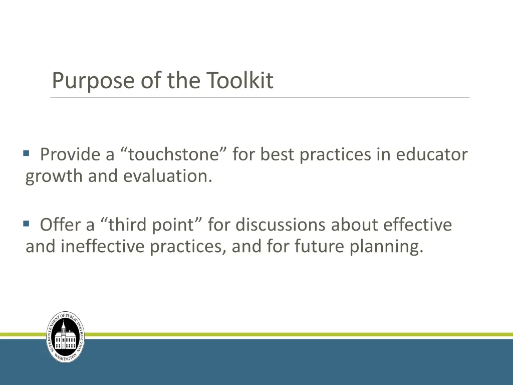 purpose of the toolkit