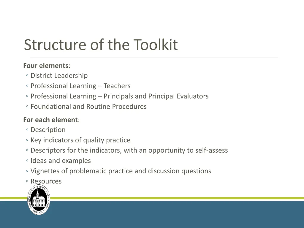 structure of the toolkit