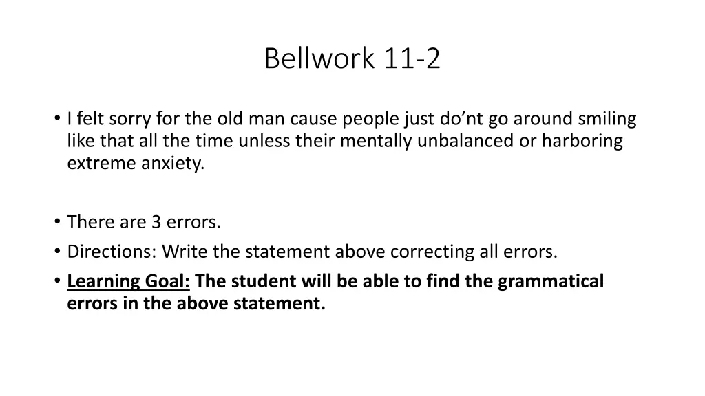 bellwork 11 2