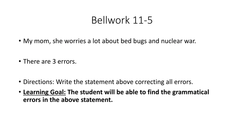 bellwork 11 5