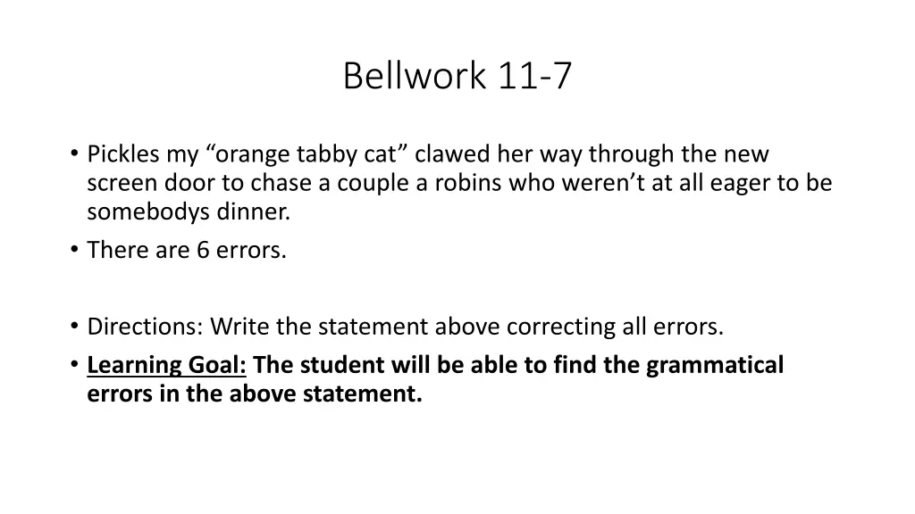 bellwork 11 7