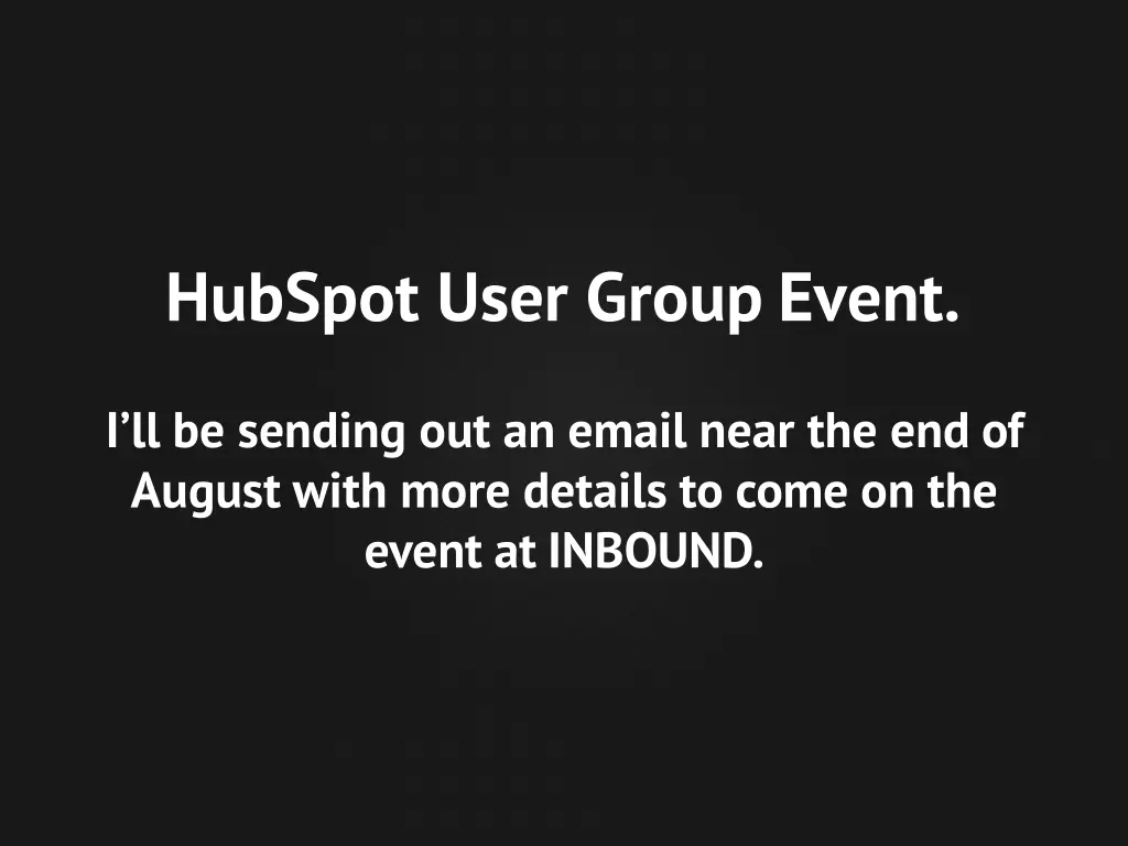 hubspot user group event