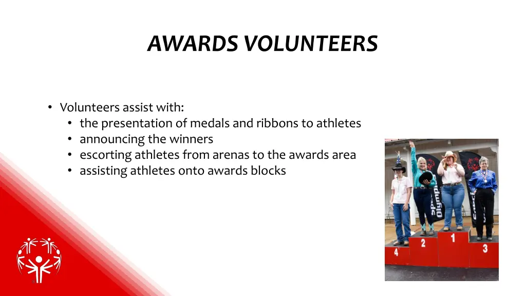 awards volunteers