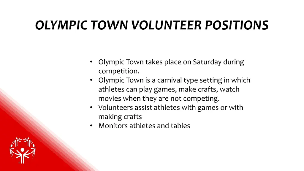 olympic town volunteer positions