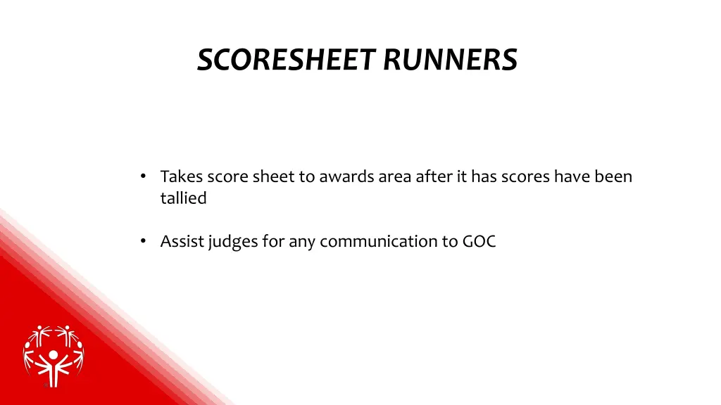 scoresheet runners