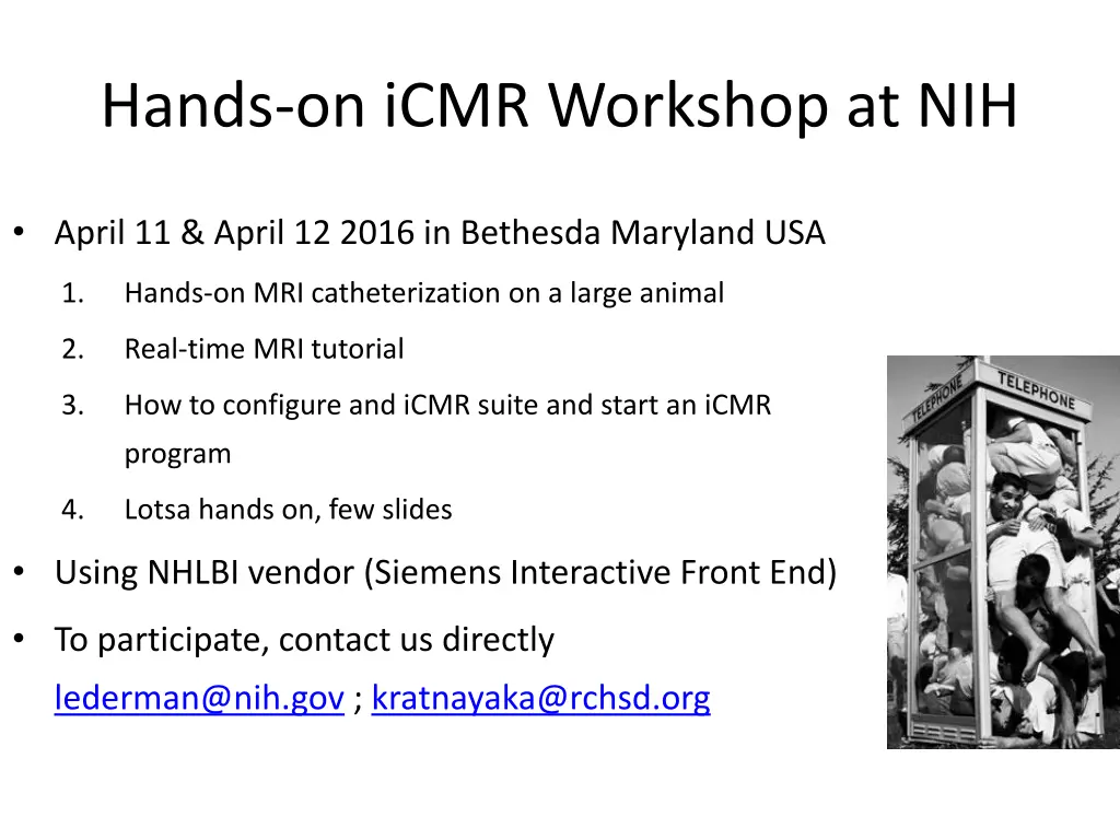 hands on icmr workshop at nih