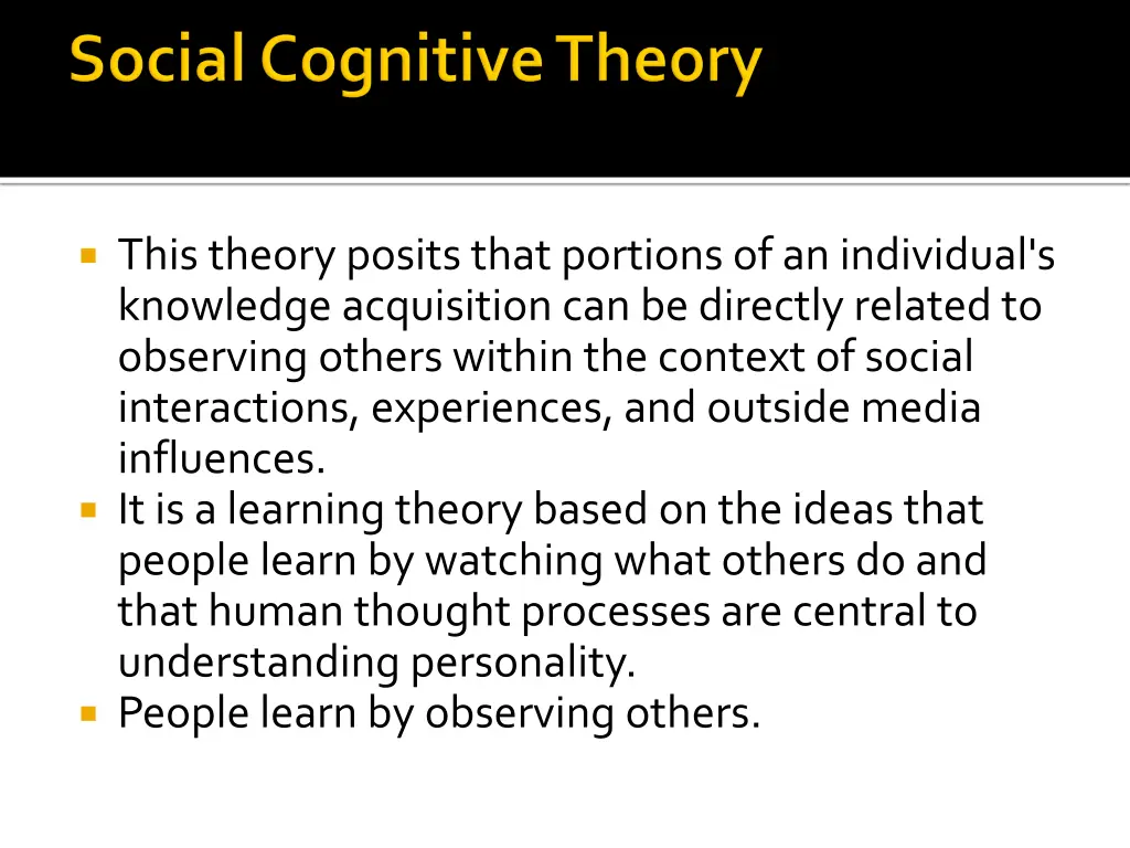 this theory posits that portions of an individual