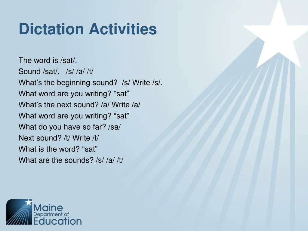 dictation activities