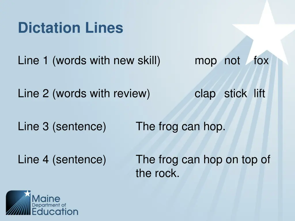 dictation lines