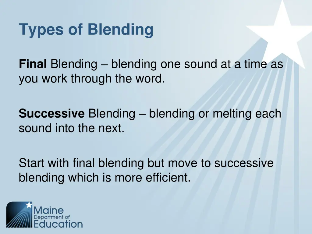 types of blending