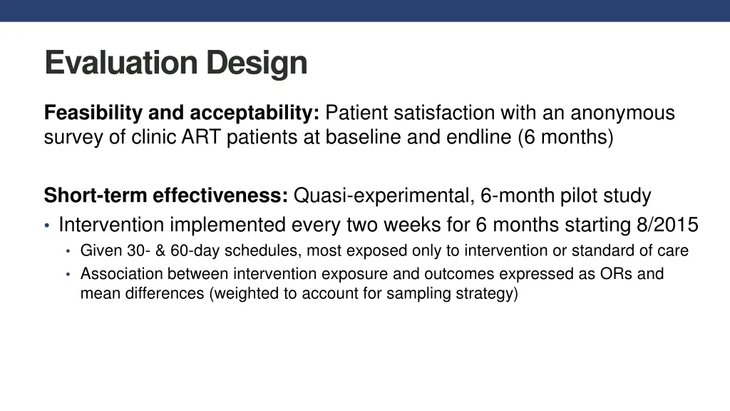 evaluation design