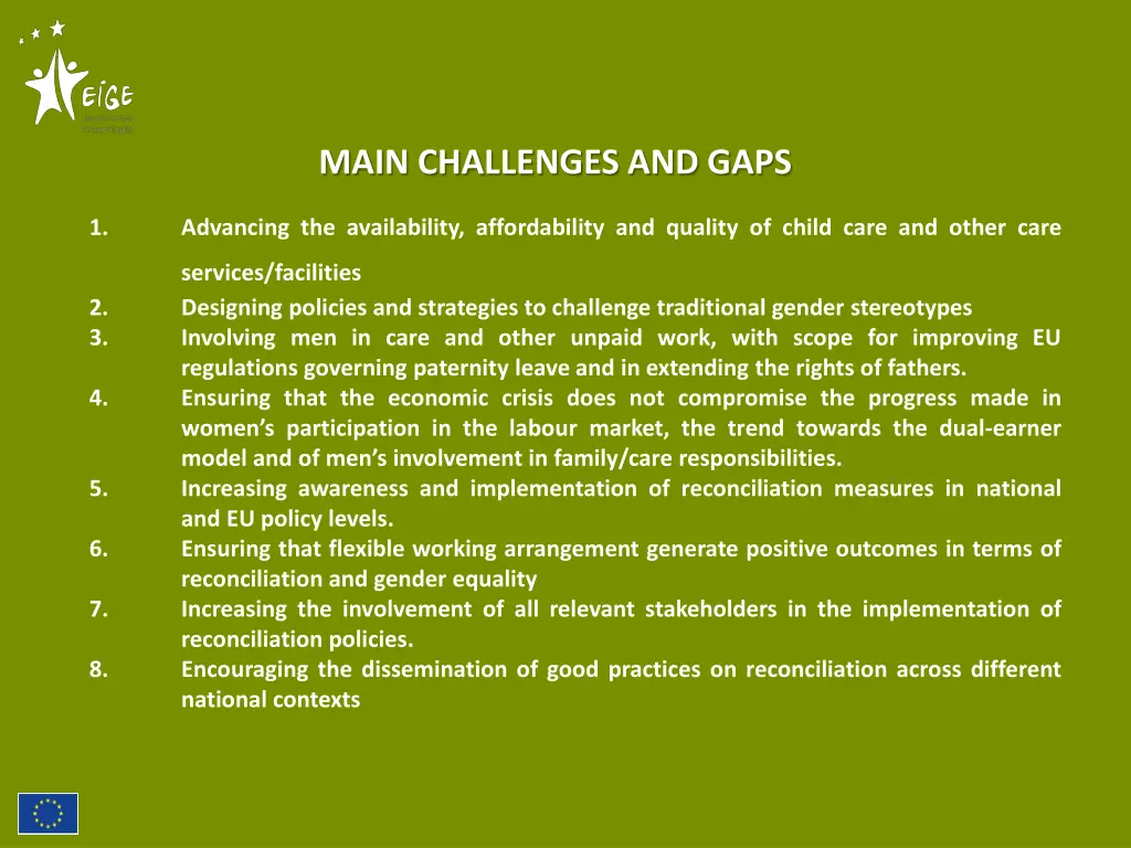 main challenges and gaps