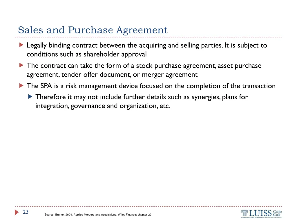 sales and purchase agreement