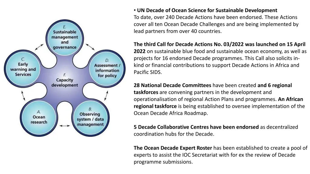 un decade of ocean science for sustainable