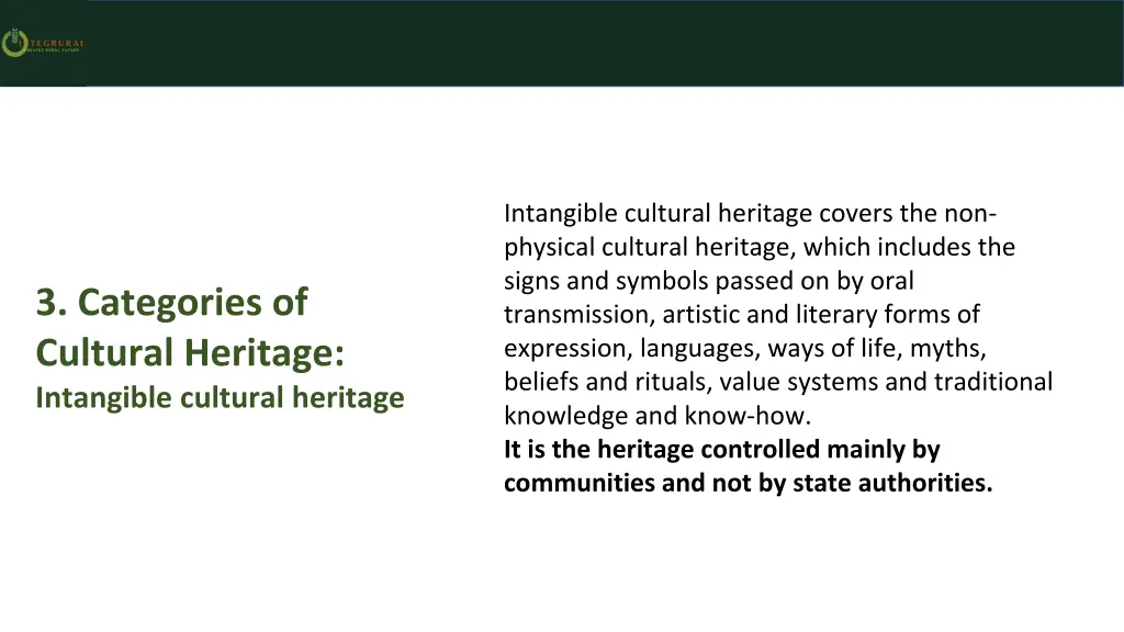 intangible cultural heritage covers