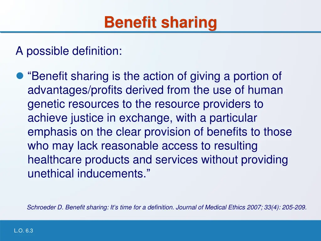 benefit sharing 1