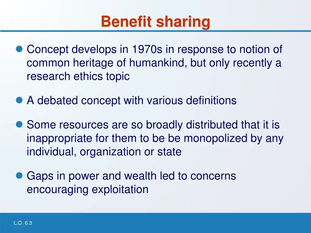 benefit sharing