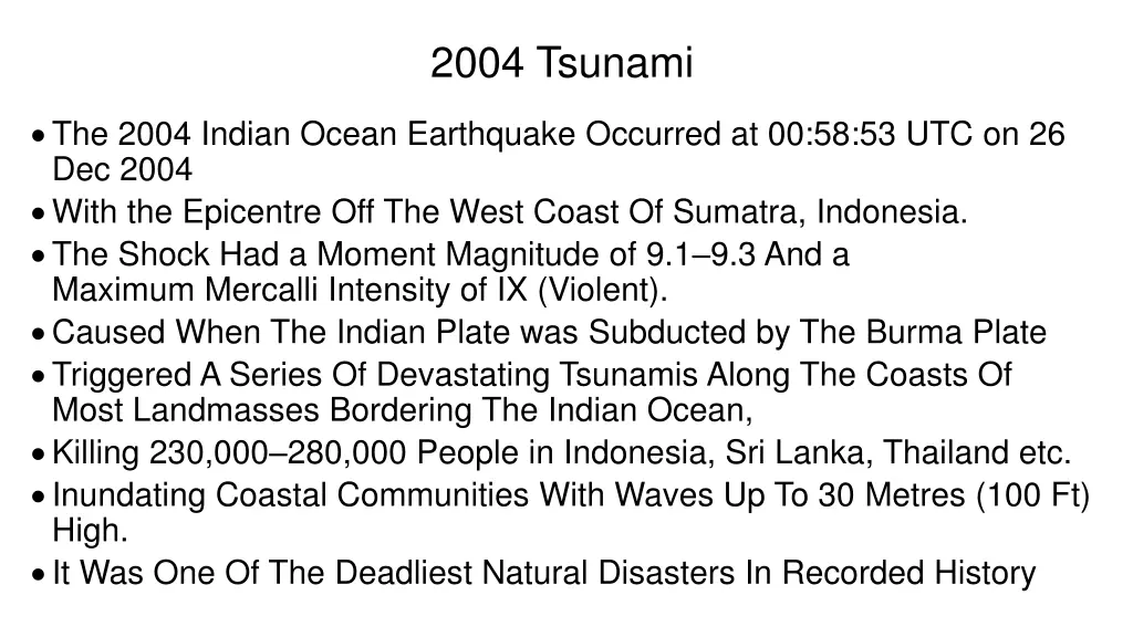 2004 tsunami