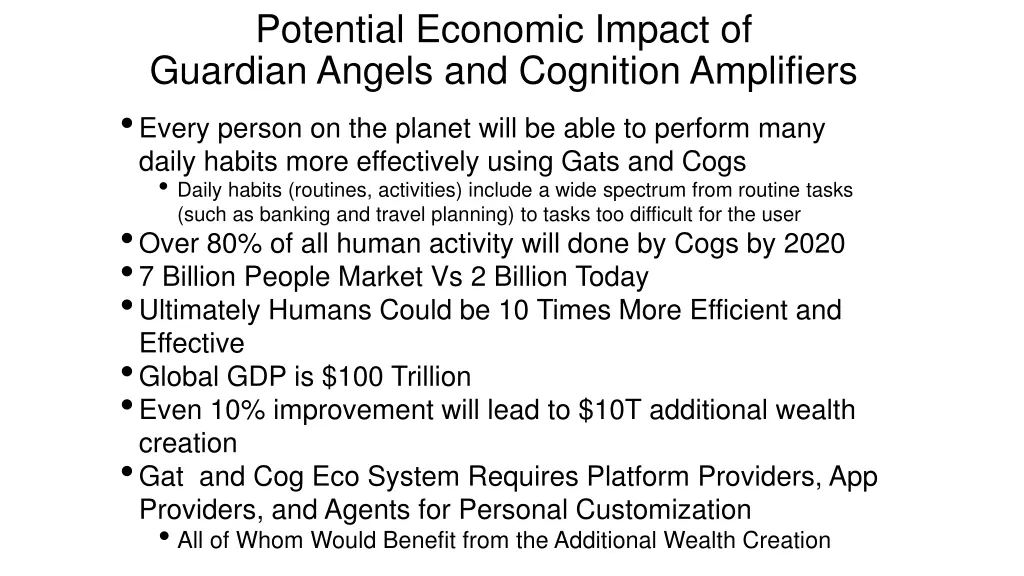 potential economic impact of guardian angels