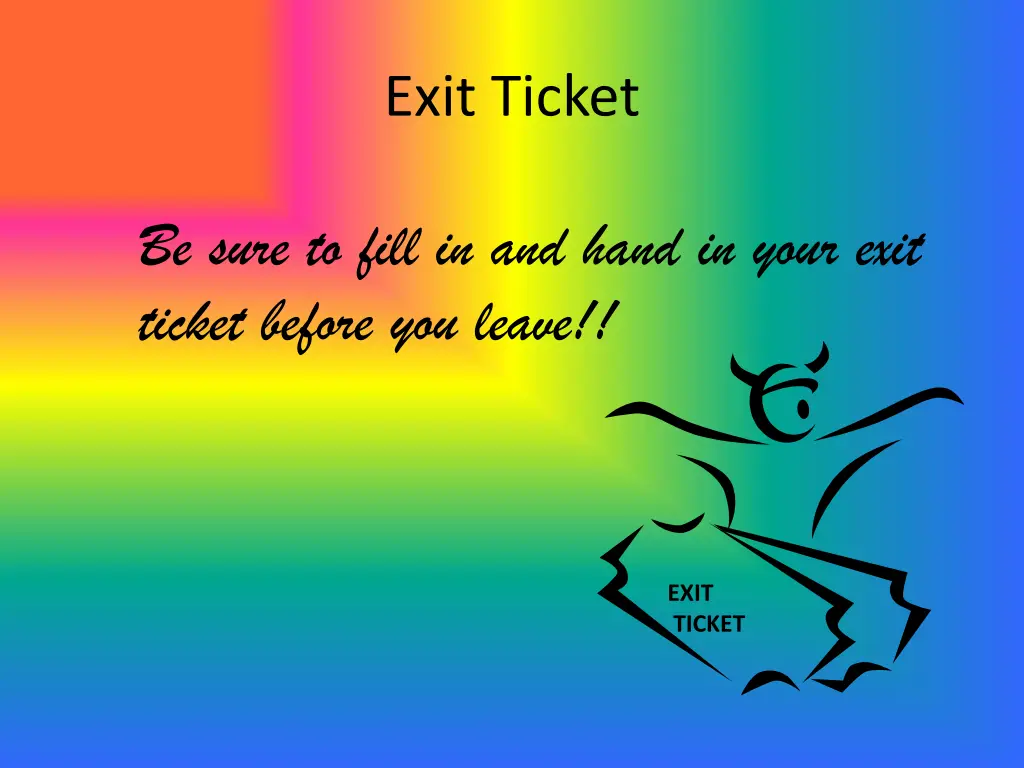 exit ticket