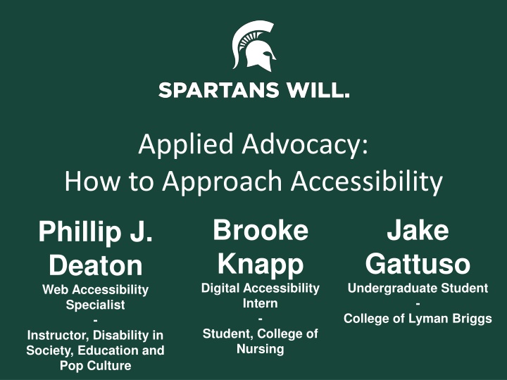 applied advocacy how to approach accessibility