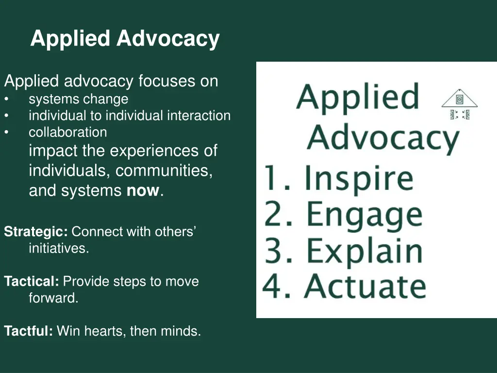 applied advocacy
