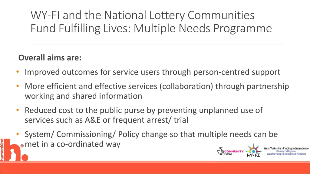 wy fi and the national lottery communities fund