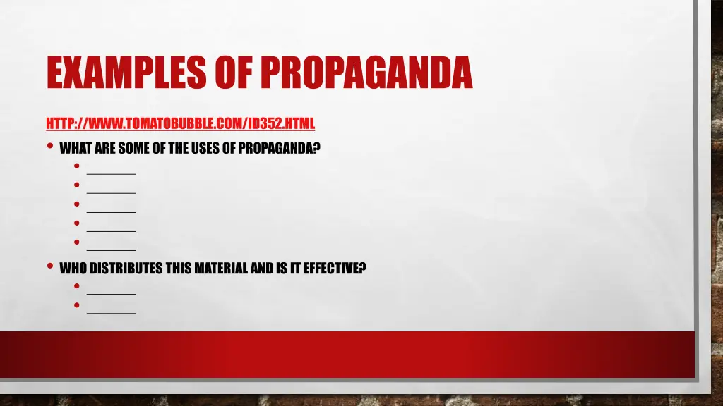 examples of propaganda