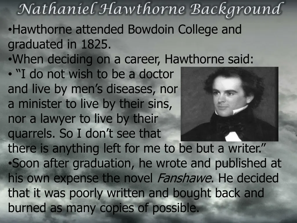 nathaniel hawthorne background nathaniel 2