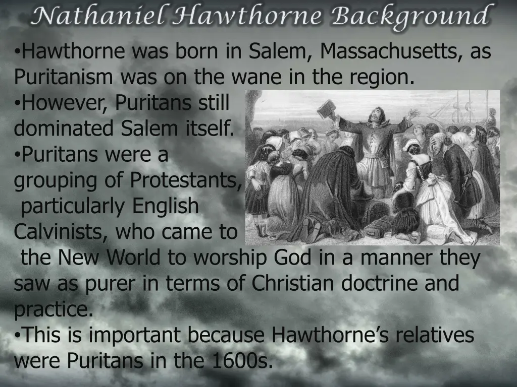 nathaniel hawthorne background nathaniel