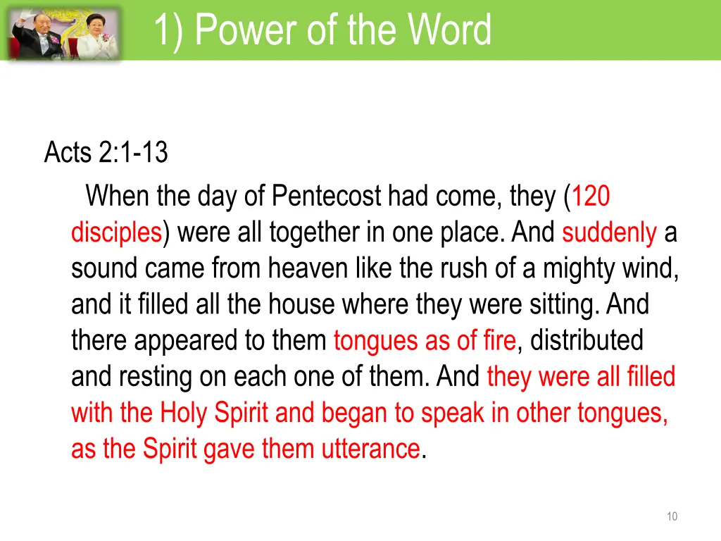 1 power of the word