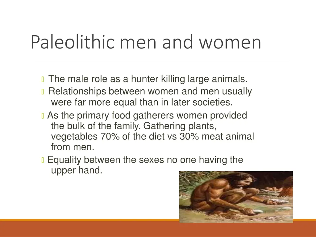 paleolithic men and women