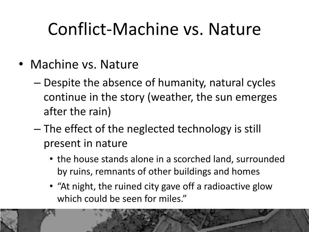 conflict machine vs nature