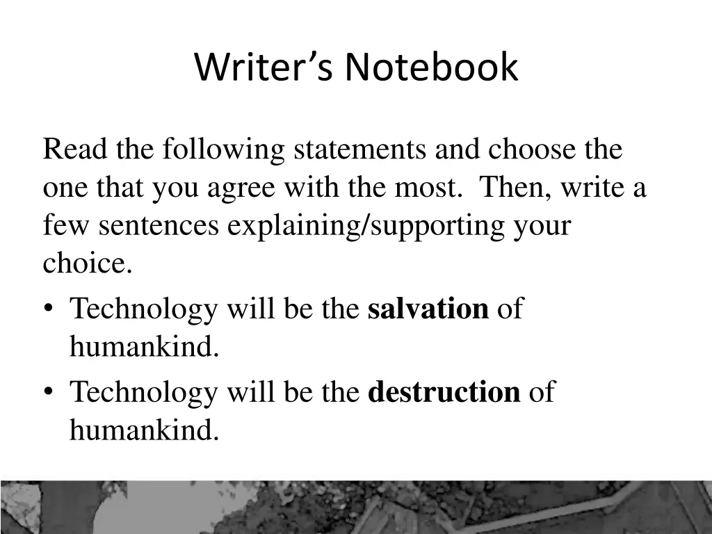 writer s notebook