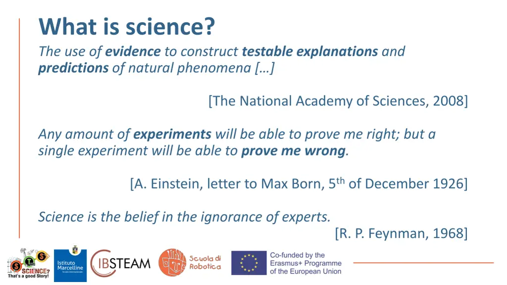 what is science the use of evidence to construct