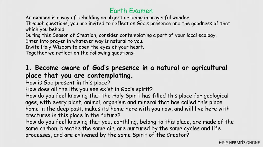 earth examen