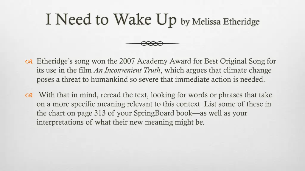 i need to wake up by melissa etheridge 2